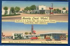 Carlsbad New Mexico nm Beauty Crest Motel linen postcard picture
