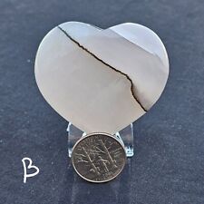 Smoky Pink Mangano Calcite Polished Heart UV Reactive picture