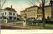 1907. WALLACE WAY & HIGH SCHOOL. FITCHBURG, MASS POSTCARD. BQ11 picture