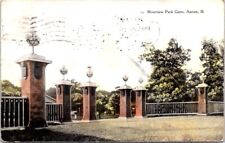 1908, Riverview Park Gates, AURORA, Illinois Postcard - Curt Teich picture