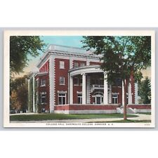 Postcard College Hall Dartmouth College Hanover N. H. White Border Vintage picture