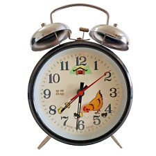 Animated Pecking Hen Alarm Clock Chickens Head Moves - Works Nicely - Vintage picture