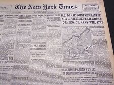 1953 SEPT 25 NEW YORK TIMES - U. S. TO ASK FOR A FREE NEUTRAL KOREA - NT 4616 picture