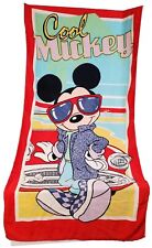Franco Vintage Walt Disney Cool Mickey Mouse Summer Beach Towel Size 58”x 27” picture
