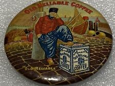 Vtg Old Reliable Coffee Pocket Advertising Mirror picture