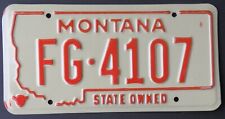 MONTANA STATE FISH and GAME DEPT license plate  1976  RANDOM NUMBERS picture