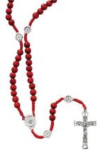Red Wood Cord Holy Spirit Rosary Comes Boxed picture