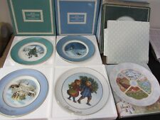 Avon Winter Plates vintage 1978 1977 1976 1981 1986 lot 5 display Plate picture