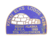 Igloo Kenai Elks Lodge 2425 Kenai Alaska Vintage Lapel Pin picture