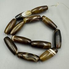 A String of natural old ancient indo tibetan agate beads picture