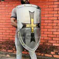 Medieval Knight Crusader Cross Templar Shield | Larp Reenactment Cosplay Shield picture