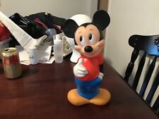 Mickey Mouse Vintage 1970's Rubber Bank By Walt Disney 12” By Ilco Toys picture