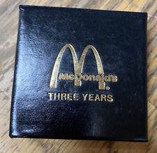 Authentic McDonalds Crew Member 1, 2, & 3 Years of Service Lapel Hat Pinback Pin picture