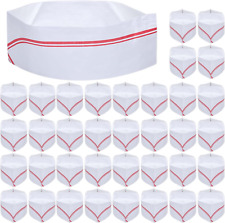 40 PCS Disposable Soda Jerk Paper Cap, Chef Hat for Restaurant Party  picture
