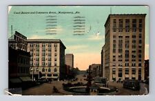 Montgomery AL-Alabama, Court Square, Commerce Street, Vintage c1911 Postcard picture