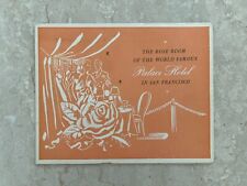 Vintage 1940s Palace Hotel Rose Room San Francisco Souvenir Photo Sleeve Nt Club picture