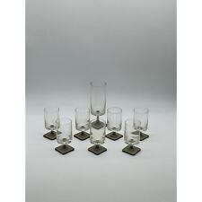 Vintage antique mid- century Rosenthal linear smoke glasses in various sizes picture
