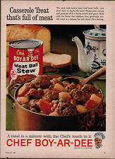 Chef Boy-Ar-Dee Meat Ball Stew Vintage Magazine Print Ad Original 1961 60s picture