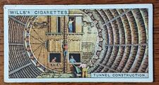 1927 Wills Cigarette Card Engineering Wonders No.49 Tunnel Construction London. picture