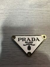 Prada Vintage Triangle White And Silver Charm picture
