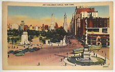 Columbus Circle, New York , Manhattan Post Card Publishing Co., Linen - Unposted picture