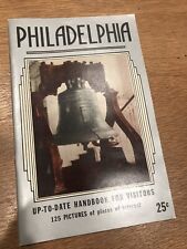 Vintage 1952 Philadelphia Visitors Handbook 40pgs Photographs Maps Liberty Bell picture