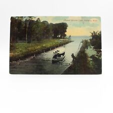 FAIRMONT Minnesota BOAT Channel Between Lakes Posted Divided Back picture