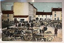 Postcard “A Fair Day” Wagons Horses People Unposted Rare Undivided Back c1905 picture