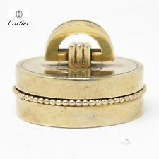 NYJEWEL Cartier London 9K Yellow Gold Round Pill Box with Removable Lid picture
