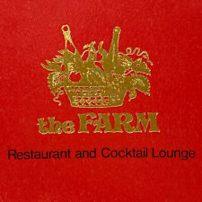 1970s The Farm Restaurant Cocktail Lounge Menu Cherry Hill NJ Branch Discotheque picture