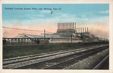 Portland Universal Cement Plant Near Whiting Indiana IN Railroad Tracks 1930 PC picture