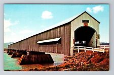 Moncton NB-New Brunswick Canada, Covered Bridge, Dorchester Vintage Postcard picture