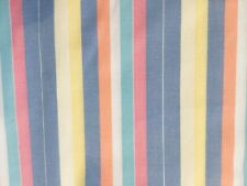 Vintage Finely Woven Cotton Shirting Muted Pastel Stripe 60” Wide 1 5/8 yd picture