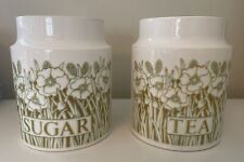 Vintage Hornsea Sugar and Tea Fleur Canister Set - England picture