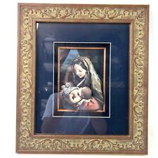 3D Madonna and Child Framed Wall Art Erich Lessing Religious Unique Wood Scroll picture