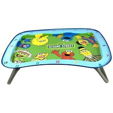 Sesame Street TV Bed Tray Lap Folding Aluminum Blue Numbers Muppets 2005 picture