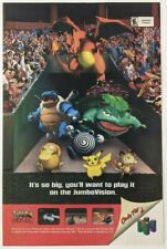 Pokemon Stadium Nintendo 64 Print Ad Game Poster Art PROMO Official N64 Pikachu picture