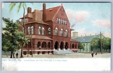 Pre-1907 KEY WEST FLORIDA FL CUSTOM HOUSE POST OFFICE US NAVAL DEPOT POSTCARD picture