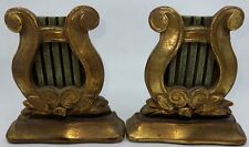 A Pair Of Vintage Borghese Lyre Shaped Hollywood Recency Style Bookends picture