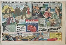 1942 Sunday newspaper ad for Lifebuoy - WW2 soldiers, homefront, Reamer Keller picture