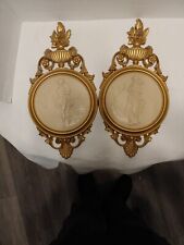 Syroco MCM  Cameo Wall Plaques Greek Roman Goddess #4056, Set Of 2 picture