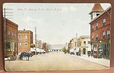 Postcard ~ MINOT NORTH DAKOTA ~ MAIN STREET Looking North ~ 1909 ~ picture