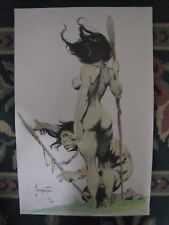 Frank Frazetta-Captive Princess- hand painted signed art print  w/ COA  # 13/25 picture