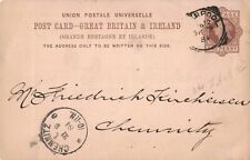 Great Britain & Ireland Thos. Meadows & Co. c.1884 Liverpool Cancel Postcard A94 picture