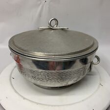 Vintage NASCO Italy Hammered Aluminum Insulated Appetizer Server with Lid  picture