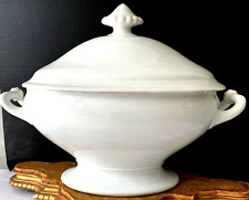 Antique White Ironstone Tureen Display  picture
