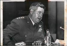 1956 Press Photo General Curtis LeMay at a meeting picture