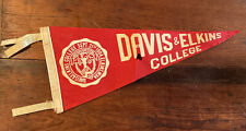 Vintage 17” Davis and Elkins College Pennant Flag Felt - RARE picture