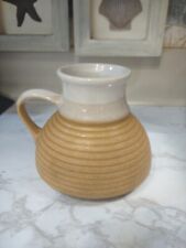 Vintage No Spill Mug Pottery Handmade Bee Hive Shaped Bottom Tricolor Tea Coffee picture