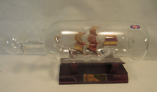 MAYFLOWER Ship In A Bottle + Base Mayflower Artistic Glassware Sculpture England picture
